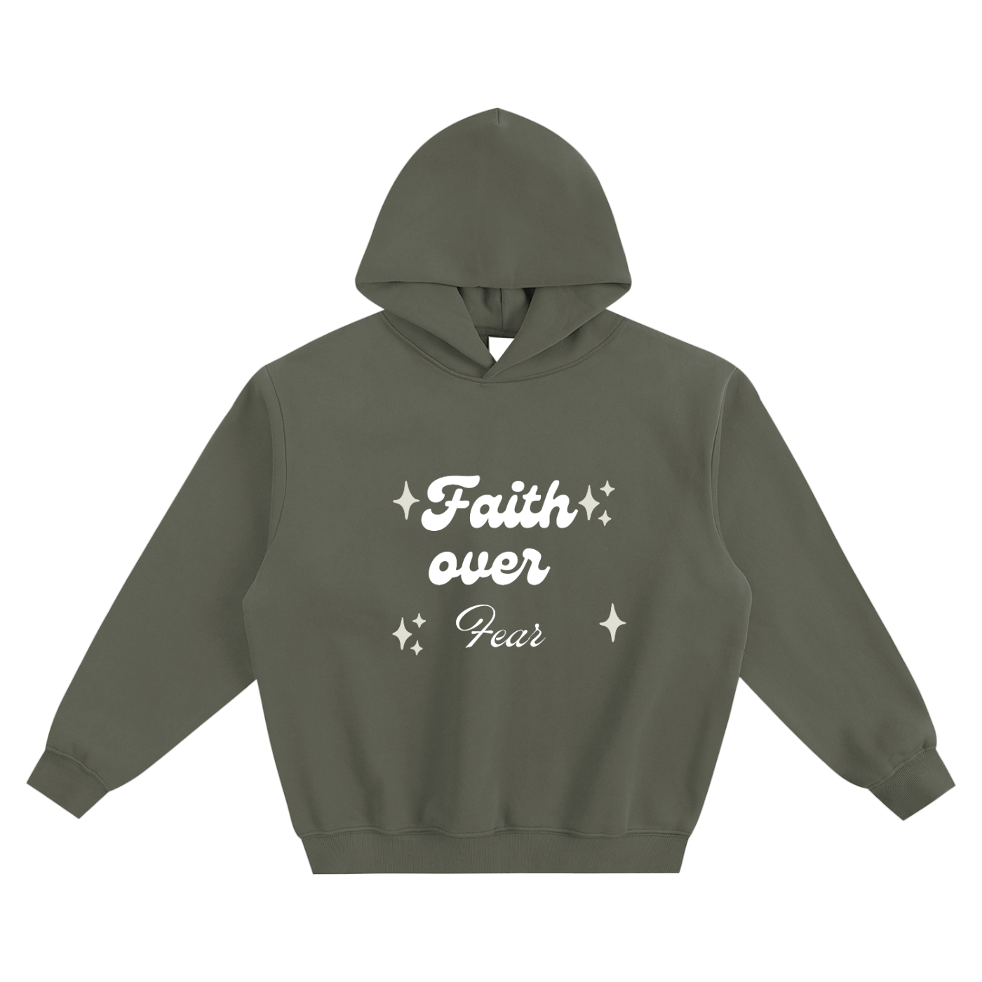 Faith Over Fear, Fleece Hoodie Sweatshirt