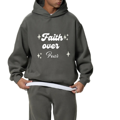 Faith Over Fear, Fleece Hoodie Sweatshirt