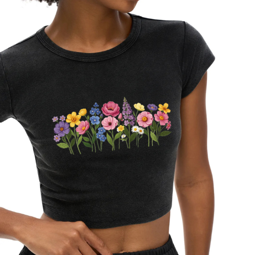 Snow Washed Crop Top
