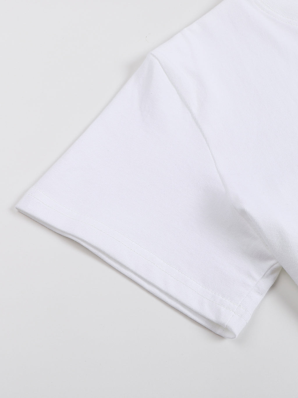 White Floral "Baby Tee" Women's Seamless, Cropped T-Shirt