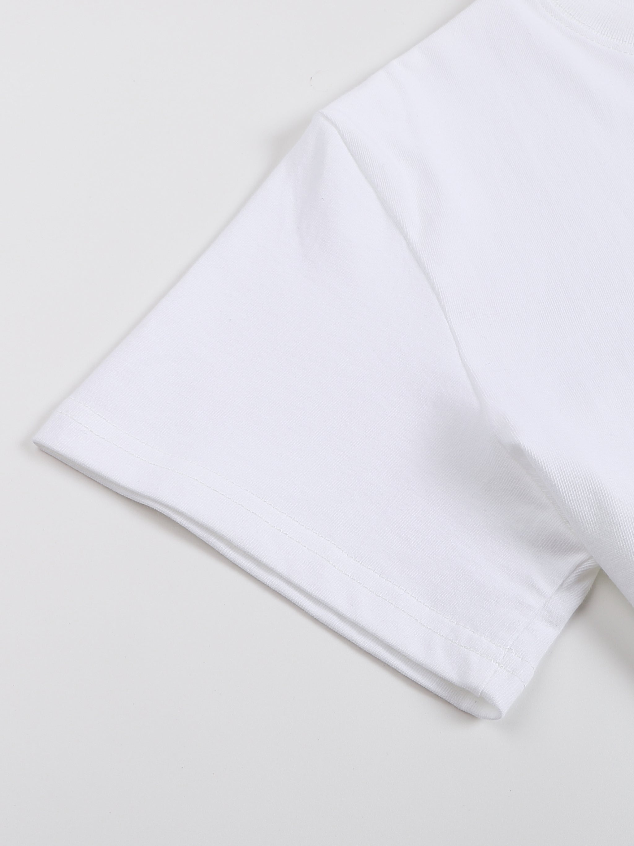 White Floral "Baby Tee" Women's Seamless, Cropped T-Shirt