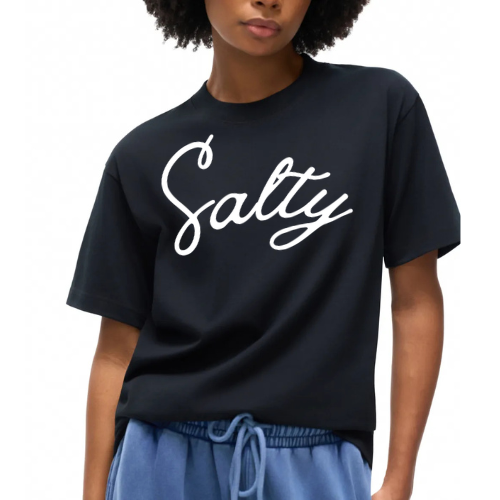 Black "Salty" Unisex Oversized Cotton T-Shirt